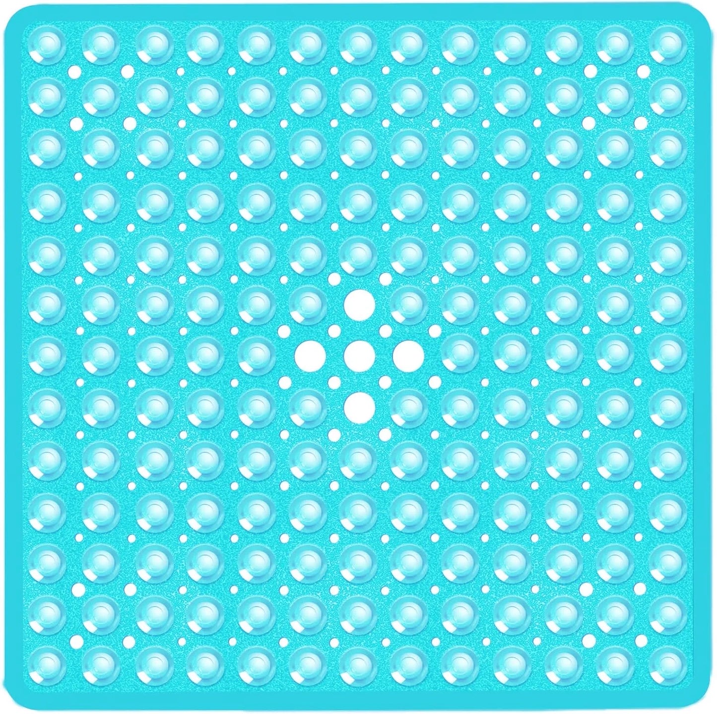 53x53cm Non Slip Shower Mat for Inside Shower Stall Mats for Bathroom Floor, Soft Bath Mat for Bathtubs with Big Suction Cups