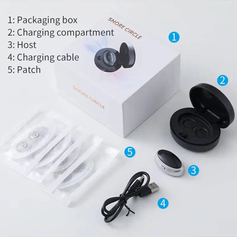 JianYouCare Electric Anti-Snoring Device Dual frequency pulse magnetic attraction quiet Sleep aid Breathing Corrector Stop Snore