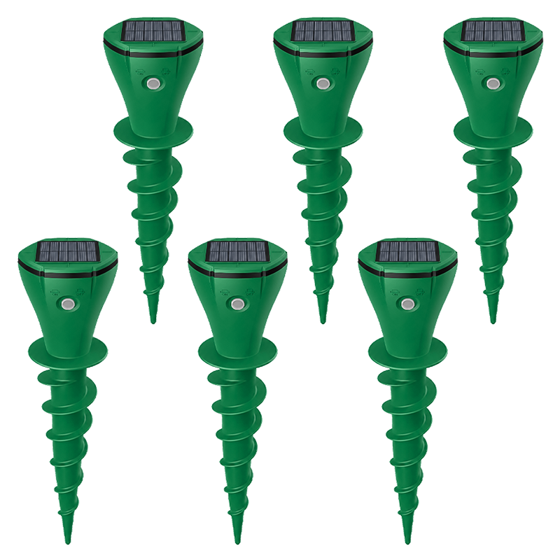 đĽVodlans⢠Solar Powered Waterproof Screw Mole Repellent