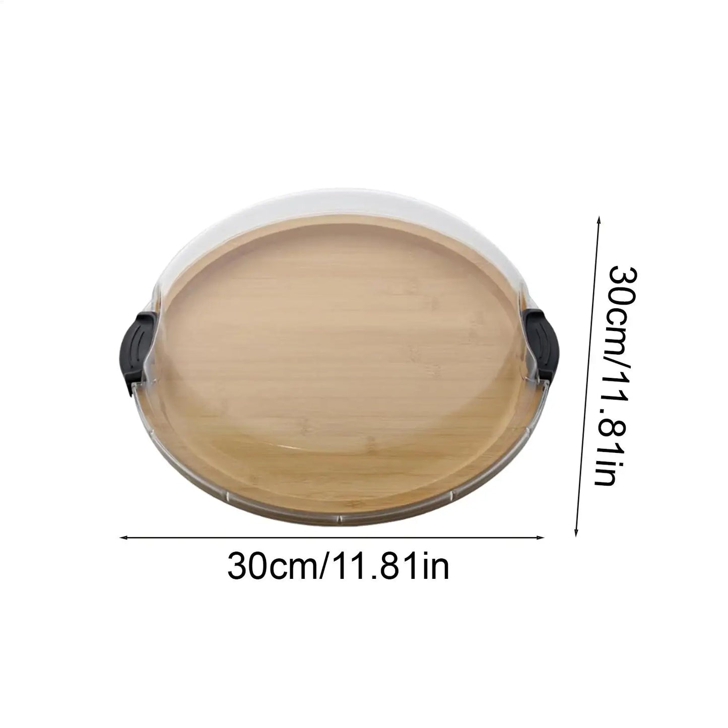 Serving Boards Charcuterie Boards Portable Round Wooden Food Platter with Lid for Party Christmas Restaurant Picnic Holiday