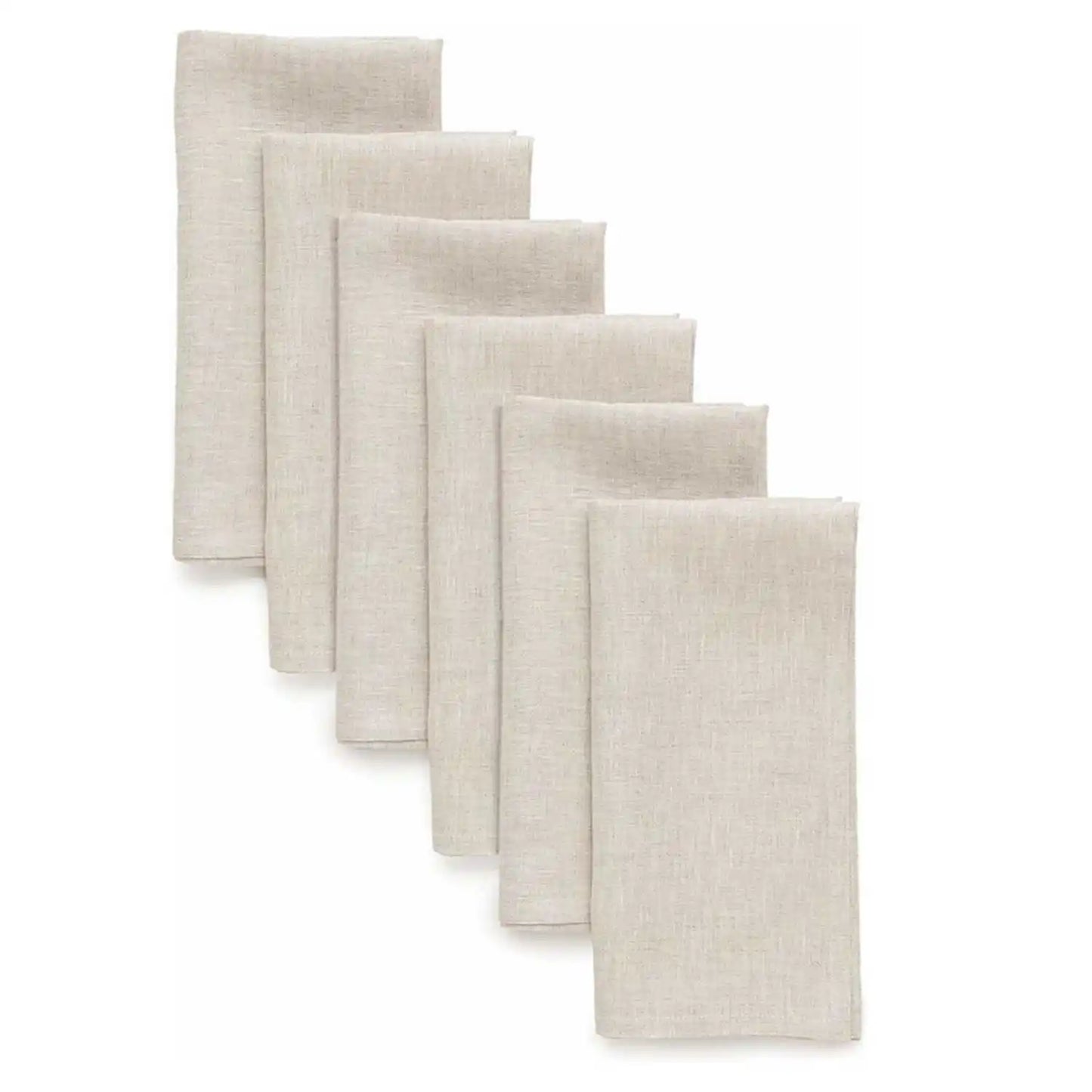 Set of 12 Linen Flax Cotton Cloth Dinner Napkin Natural Fabric Napkins Mitered Corners Wedding Napkins Dinner Napkins