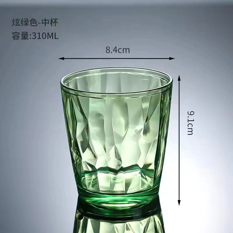 1/2/4/6pcs Acrylic AS Wine Glasses Whiskey Cocktail Juice Drinking Tumblers Plastic Cups Reusable Coffee Tea Water Cup for Party