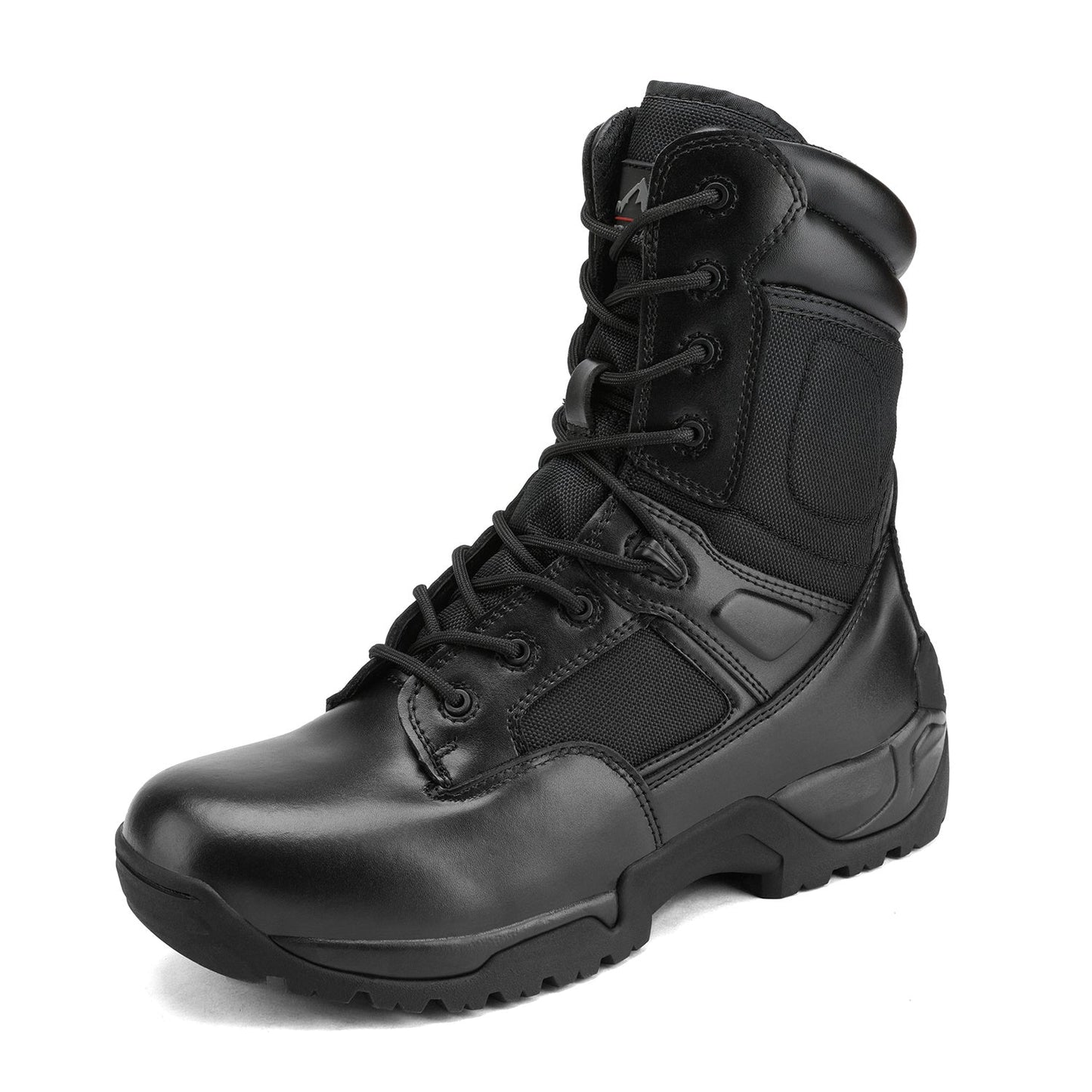 NORTIV 8 Men's Tactical Boot Waterproof Lightweight Comfortable Boots for Work Motorcycle Combat Boots Side Zipper Hiking Outdoor Climbing Activities All Day All Season Christmas Gifts
