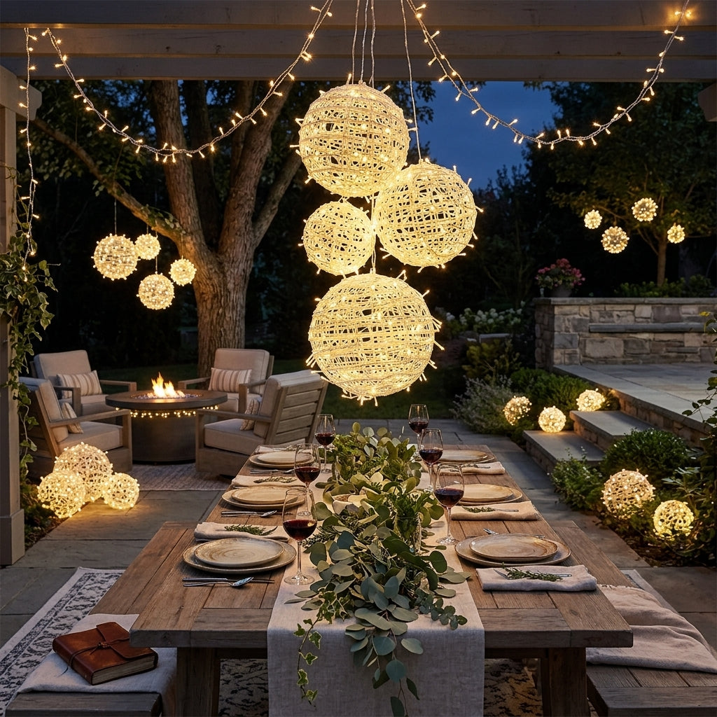 Atmospheric LED Light Ball for Indoors & Outdoors – A Stunning Glow | Indoor Use | Outdoor Ambiance | Versatile Lighting Solution