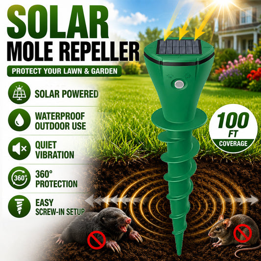 🔥Vodlans™ Solar Powered Waterproof Screw Mole Repellent
