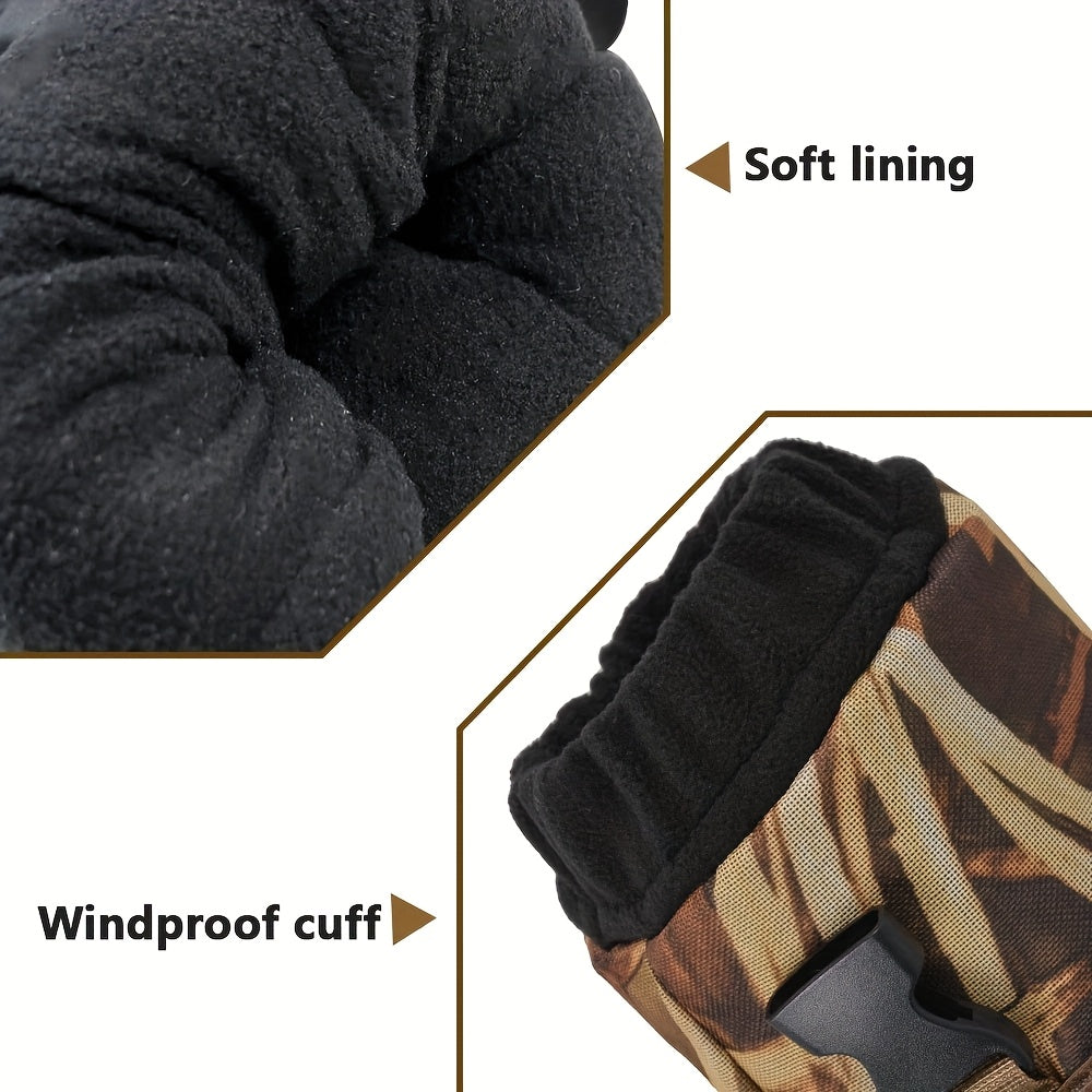 AYAMAYA Tactical Hand Warmer Pouch - Camo Hunting Hand Warmer with Adjustable Waist/Shoulder Strap, 600D Oxford & PVC Coating, Portable -Free Warmth for Outdoor Survival, Hiking, Camping, Hunting (Fits Waist Up to 51.96")