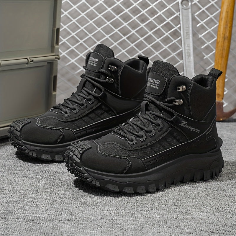 Autumn New High-Top Large Size Sports Hiking Shoes, Comfortable Thick Sole Lightweight Casual Walking Shoes, Suitable for All Seasons Daily Outdoor Sports, Walking And Travel, Hiking, Camping Gear
