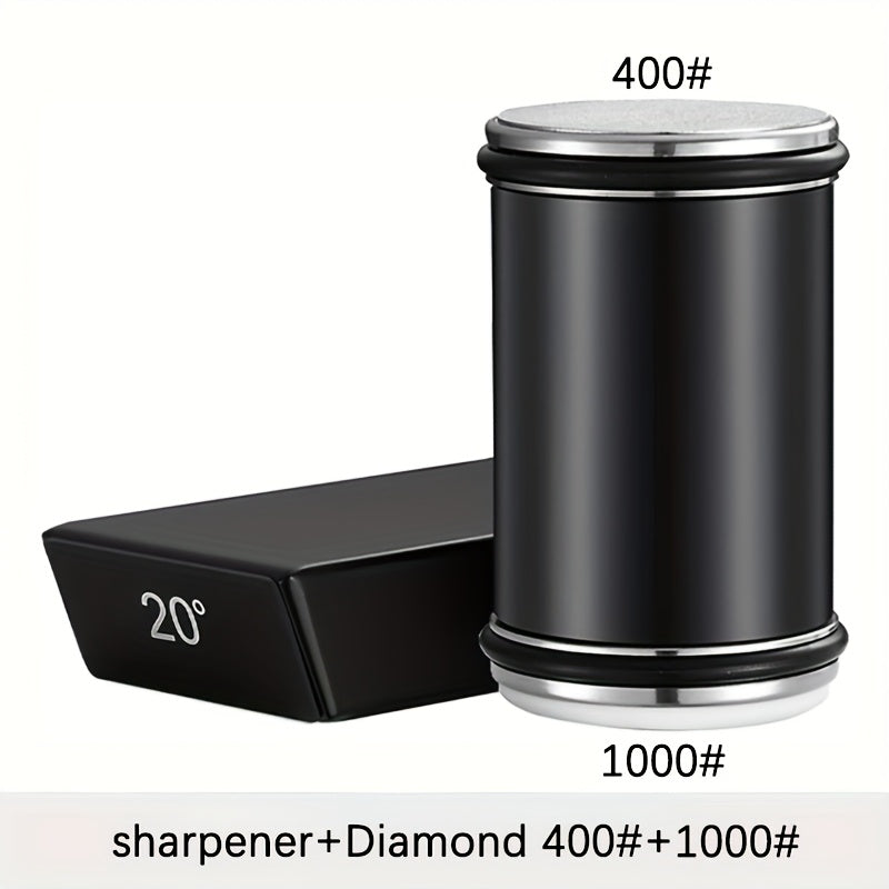 Schleifstein-Set DuoCut | Diamantstein mit Magnet-Halterung | 15° & 20° Schleifwinkel | Holz & Metall