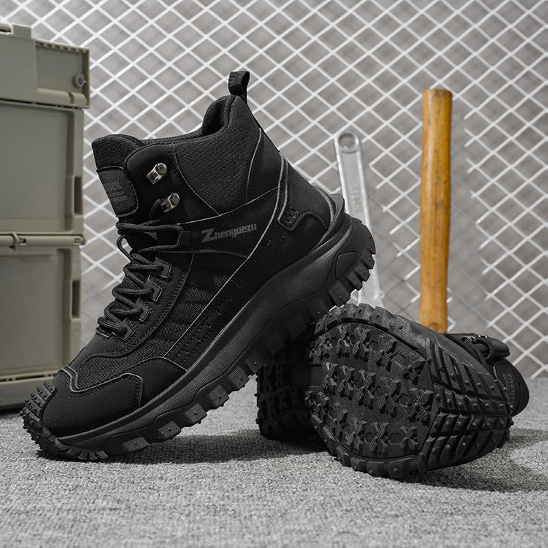 Autumn New High-Top Large Size Sports Hiking Shoes, Comfortable Thick Sole Lightweight Casual Walking Shoes, Suitable for All Seasons Daily Outdoor Sports, Walking And Travel, Hiking, Camping Gear