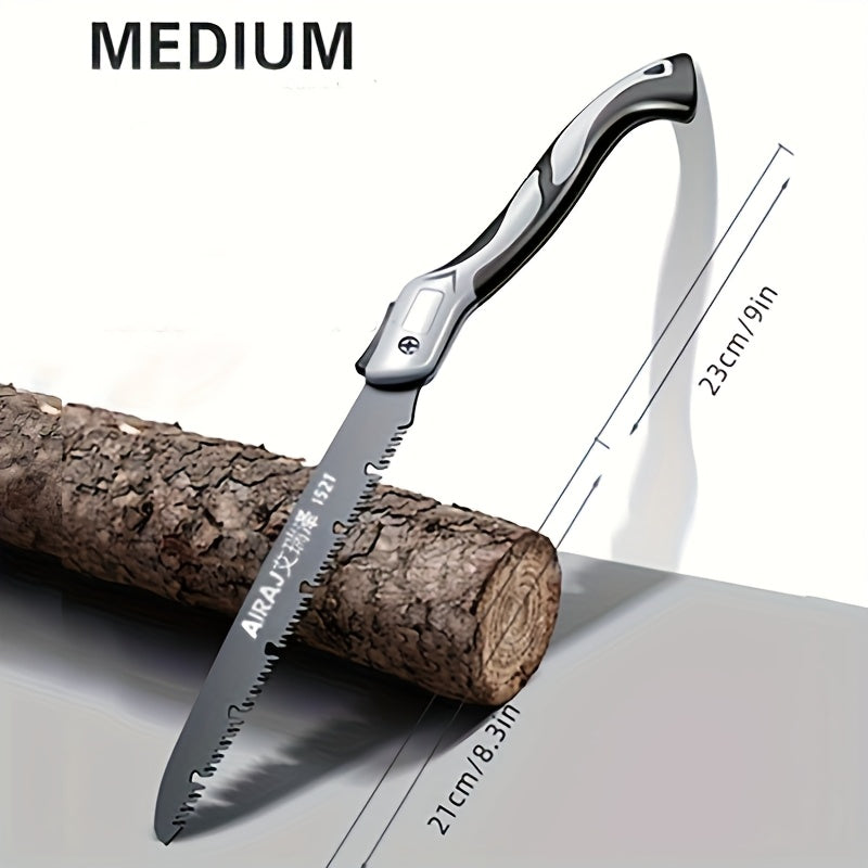 AIRAJ Industrial-Grade Folding Saw, a Manual Cutting Tool with a Non-Slip Durable Handle, Suitable for Outdoor Use, Available in Three Specifications, No Batteries Required