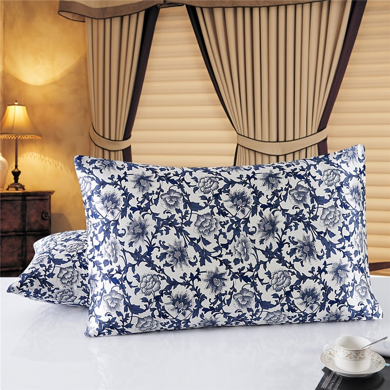 1pc Luxurious 100% Mulberry Silk Pillowcase with Zipper Closure - Soft Leopard Print, Polka Dot & Floral Designs, Skin-Friendly & Durable, Multiple Colors Available