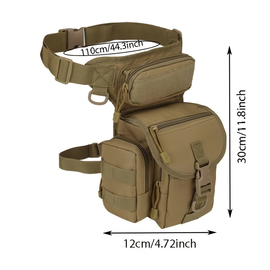 Men's Tactical Waist Bag Leg Hanging B Type Cross Leg Belt Outdoor Riding Hiking Thigh Bag