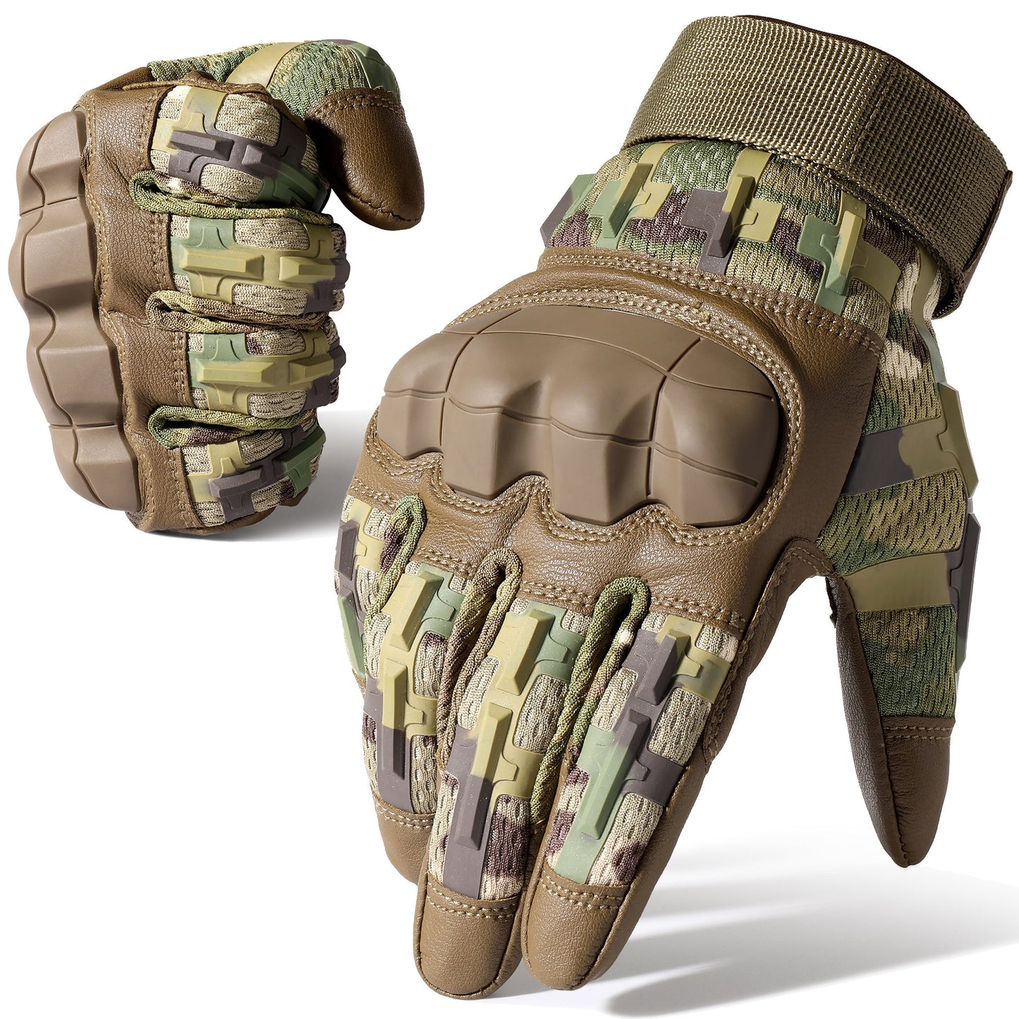 Men'S Hard Shell Protective Gloves, Touch Screen Tactical Gloves, Suitable for Outdoor Sports, Climbing, Hiking, Men And Women, Summer Winter