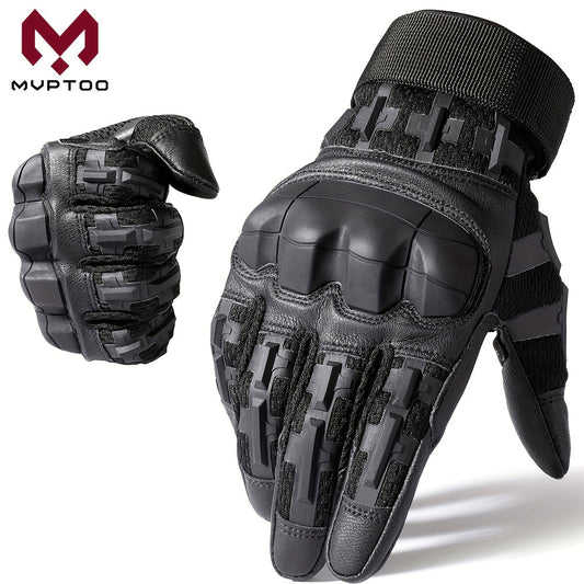 Men'S Hard Shell Protective Gloves, Touch Screen Tactical Gloves, Suitable for Outdoor Sports, Climbing, Hiking, Men And Women, Summer Winter