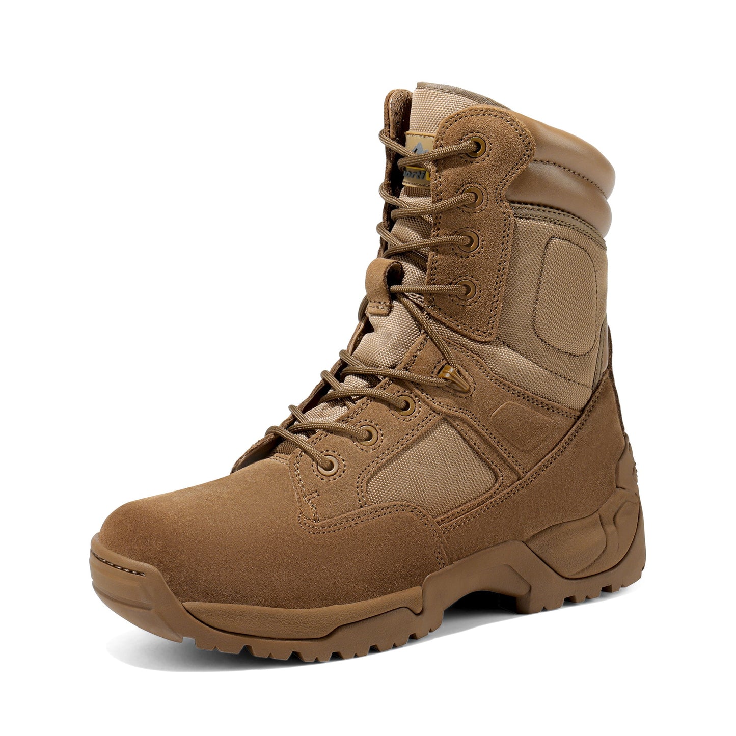 NORTIV 8 Men's Tactical Boot Waterproof Lightweight Comfortable Boots for Work Motorcycle Combat Boots Side Zipper Hiking Outdoor Climbing Activities All Day All Season Christmas Gifts