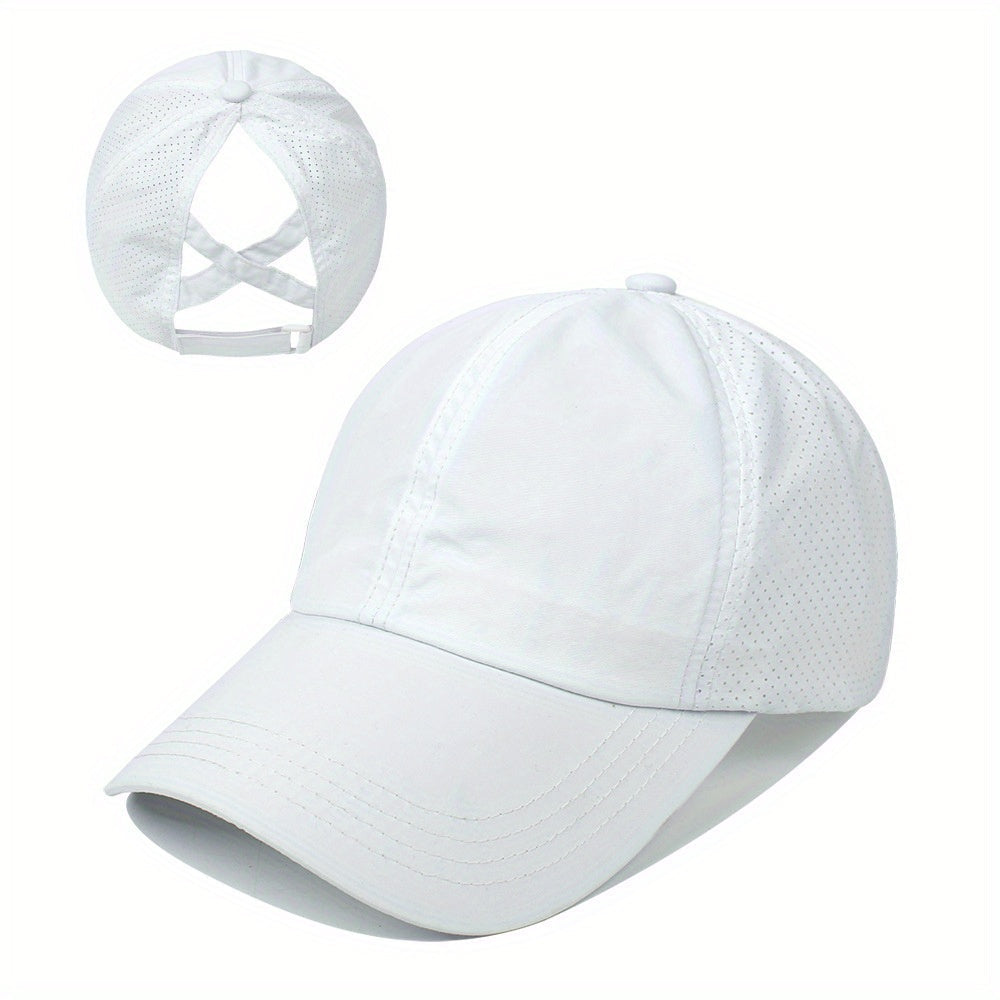 1X Summer Quick-Dry Men'S Ponytail Baseball Cap, Hat, Women'S Sports Cap, Camping Hat
