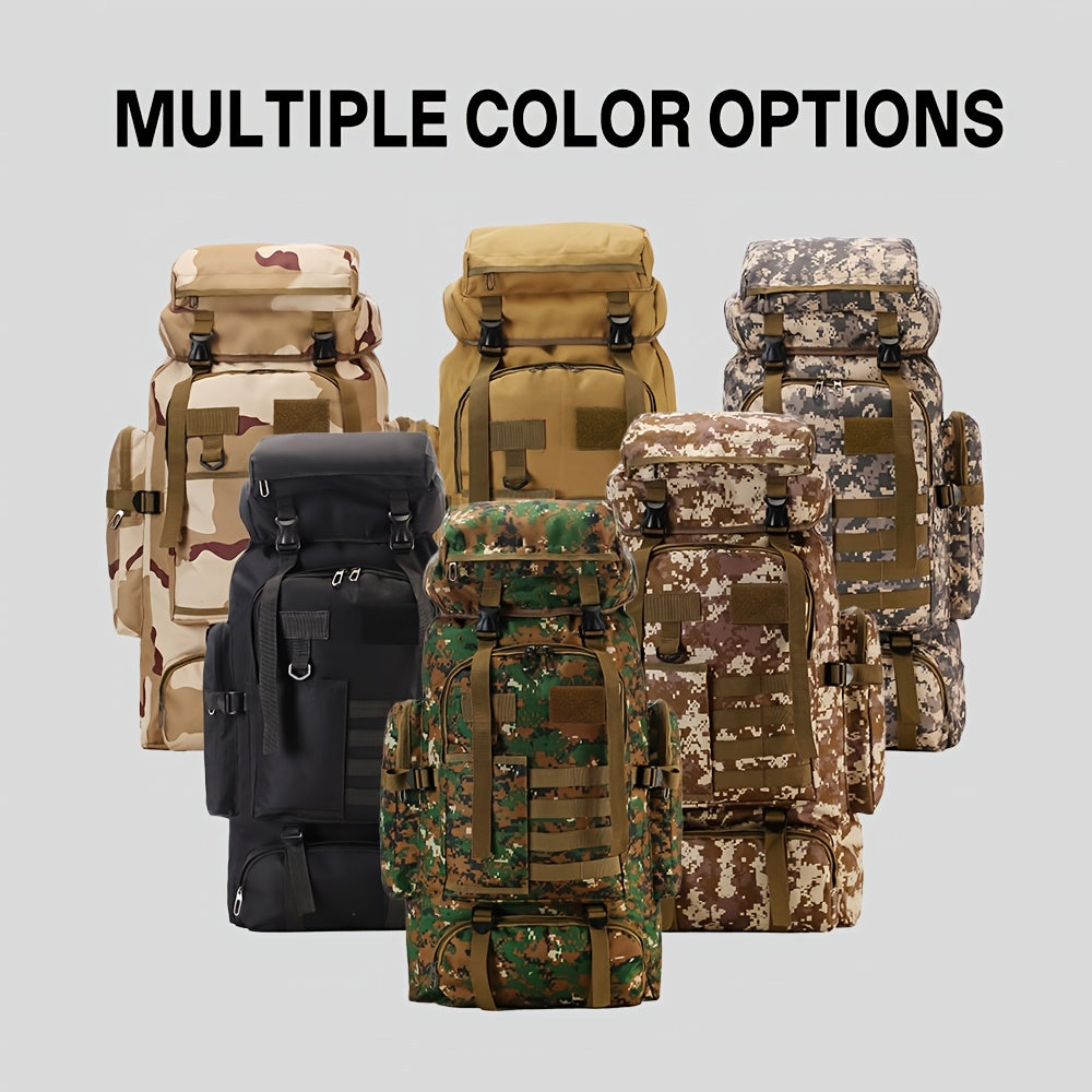21.13gal Large Tactical Backpack For Men, Heavy Duty Hiking Camping Rucksack With MOLLE System, Durable Outdoor Travel Daypack For Hunting & Trekking