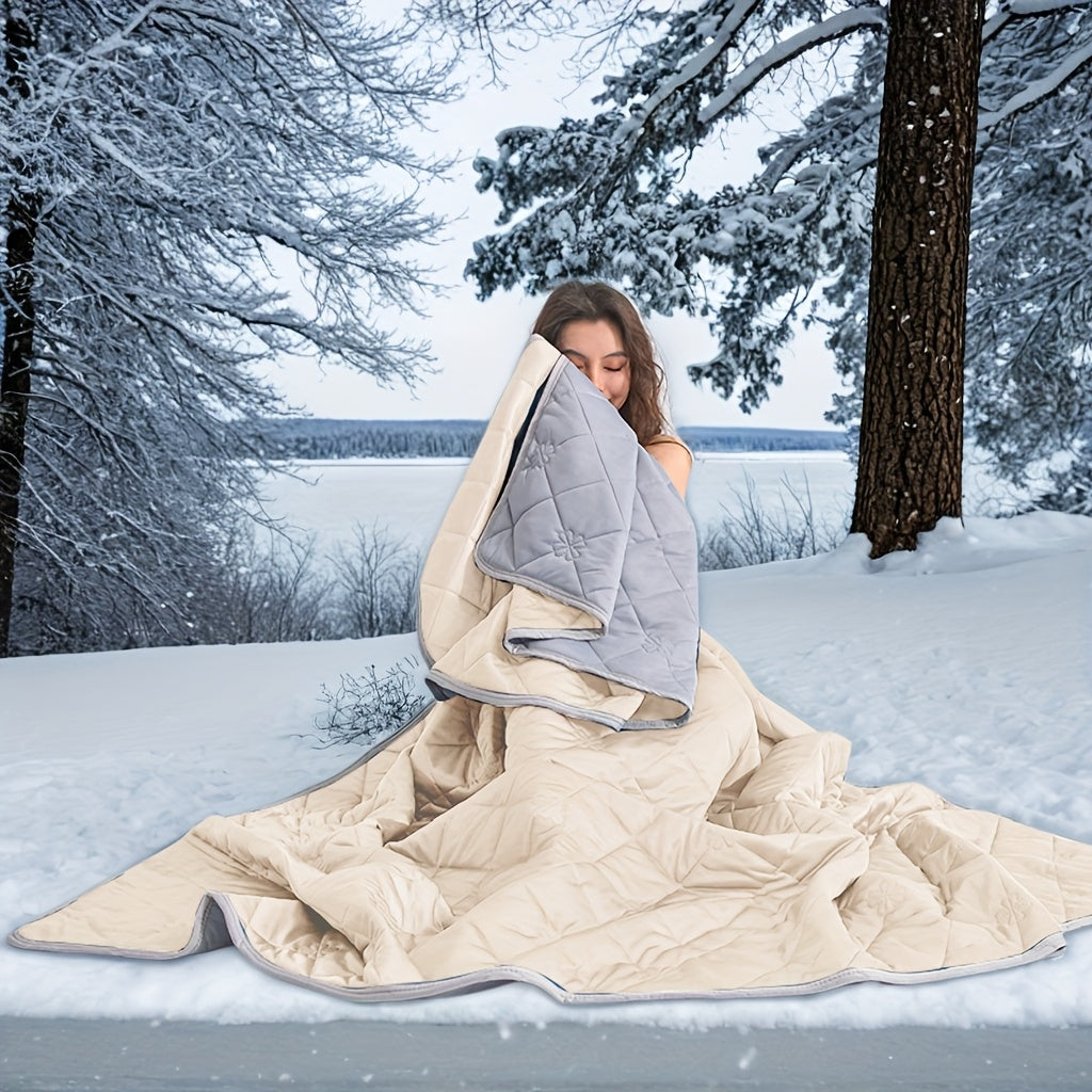 1pc Cool-Sense Summer Quilt | Soft, Ultrasonic Embossed, Non-fading, All-Season, Machine Washable, Suitable for Bedroom, Living Room, Guest Room Use