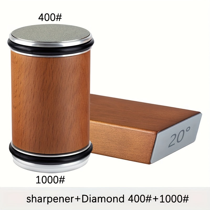 Schleifstein-Set DuoCut | Diamantstein mit Magnet-Halterung | 15° & 20° Schleifwinkel | Holz & Metall