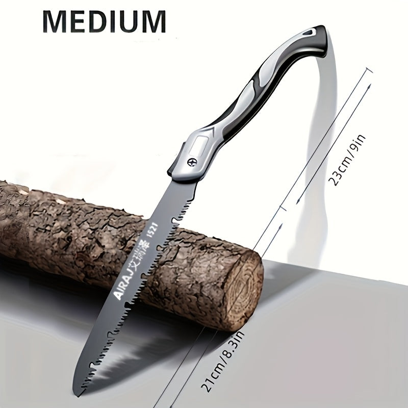 AIRAJ Industrial-Grade Folding Saw, a Manual Cutting Tool with a Non-Slip Durable Handle, Suitable for Outdoor Use, Available in Three Specifications, No Batteries Required
