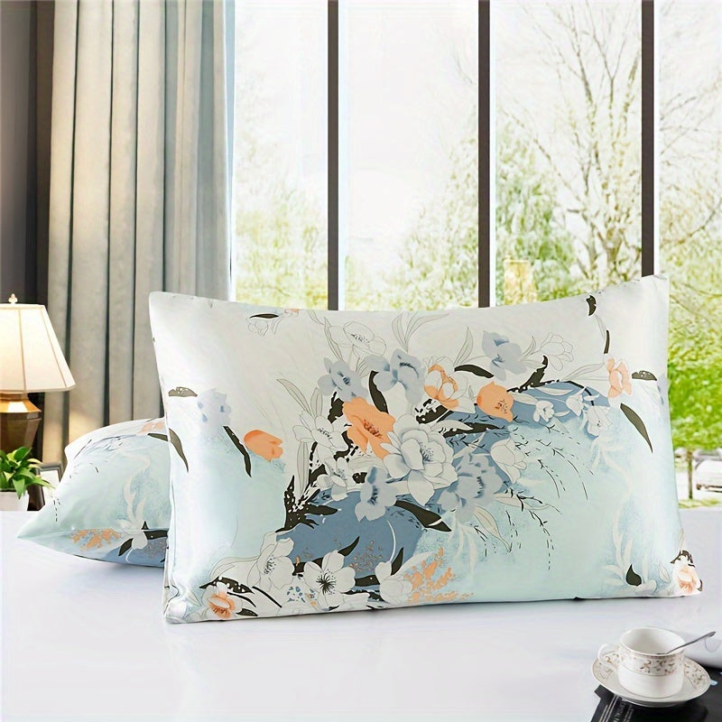 1pc Luxurious 100% Mulberry Silk Pillowcase with Zipper Closure - Soft Leopard Print, Polka Dot & Floral Designs, Skin-Friendly & Durable, Multiple Colors Available