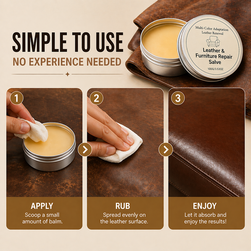 Vodlans™ Leather Repair & Restore Balm – Make Old Leather Look New Again