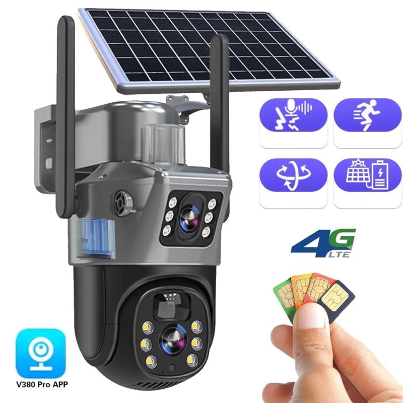 Wireless 4K Security Camera with Solar Panel – DualGuard 4K