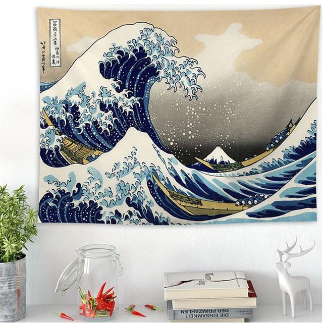 "Great Wave" of Kanagawa Tapestry | Skanto