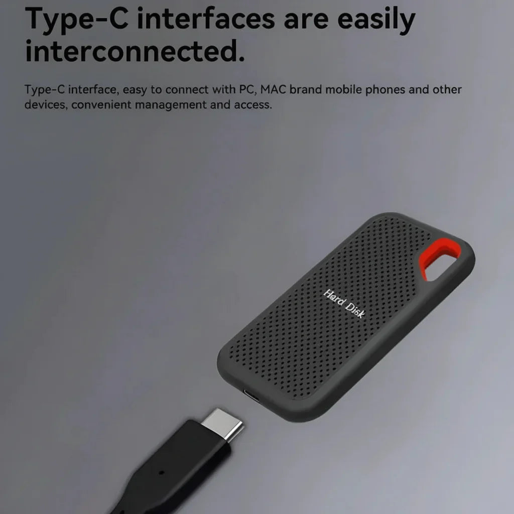 Disco Duro Externo SSD Portátil USB C Alta Velocidad Compacto