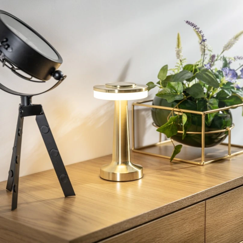 Draadloze Retro Tafellamp met Dimbaar Licht voor Restaurant en Woonkamer