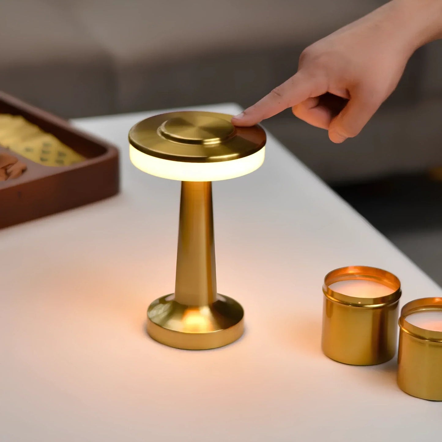 Draadloze Retro Tafellamp met Dimbaar Licht voor Restaurant en Woonkamer