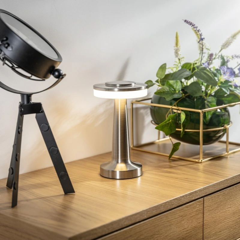 Draadloze Retro Tafellamp met Dimbaar Licht voor Restaurant en Woonkamer