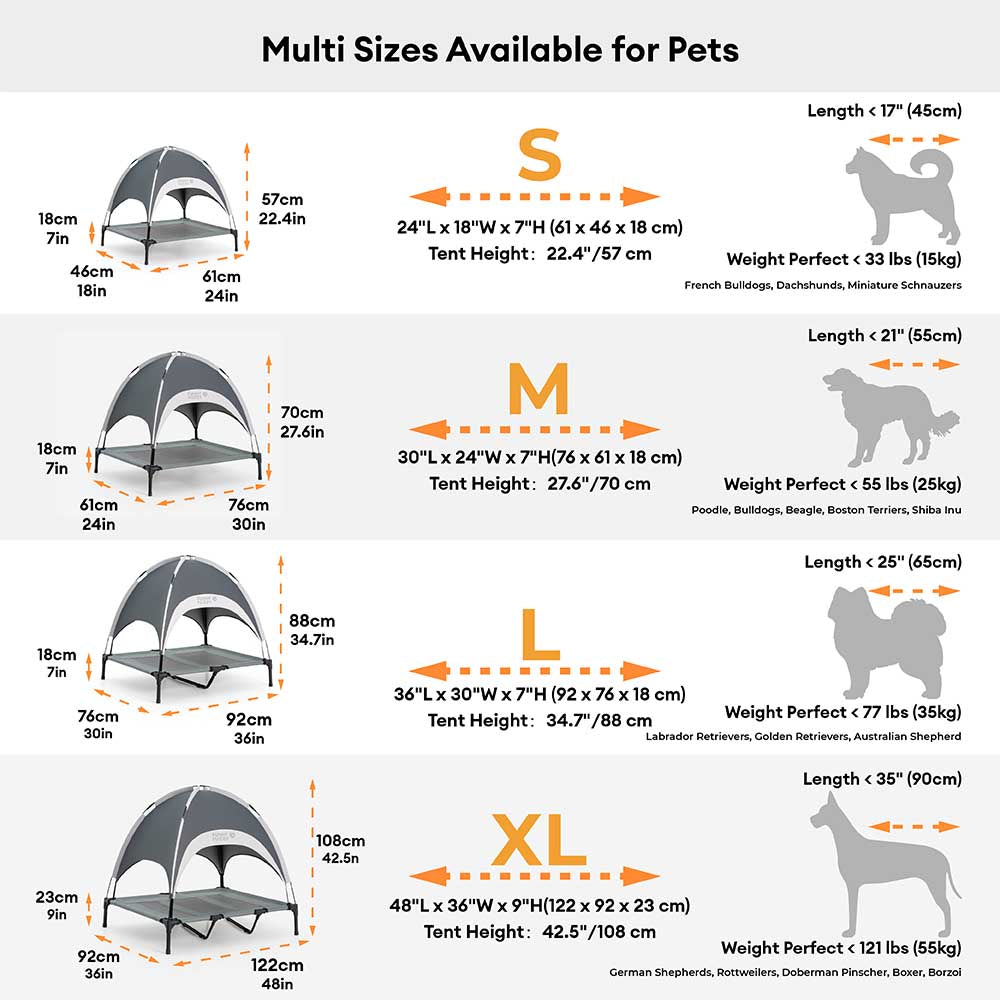 Breathable Cooling Elevated Dog Bed With Cooling Mat