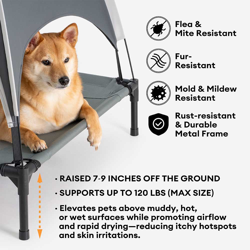 Breathable Cooling Elevated Dog Bed With Cooling Mat