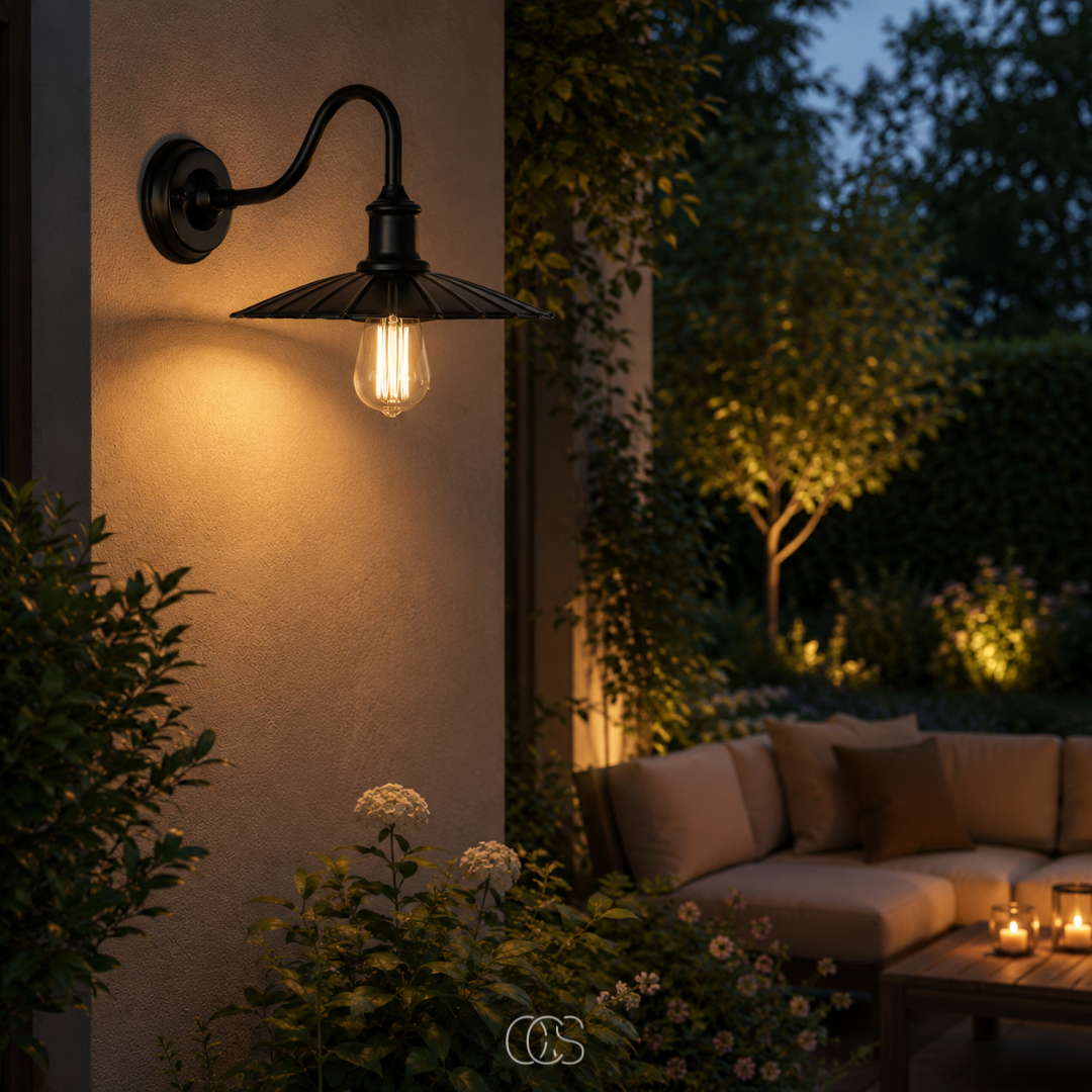 OCS - Mistique Vintage Buitenwandlamp - Retro Industriële Wandverlichting voor Gevel & Tuin