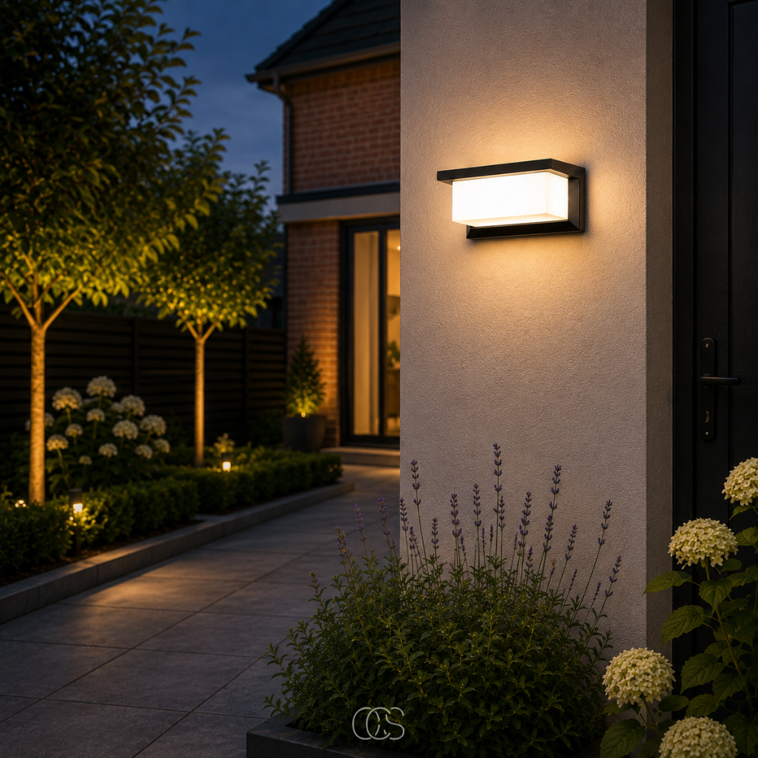 OCS - Pikka Buitenwandlamp met bewegingssensor – Energiezuinige LED-buitenwandlamp voor tuinen en ingangen