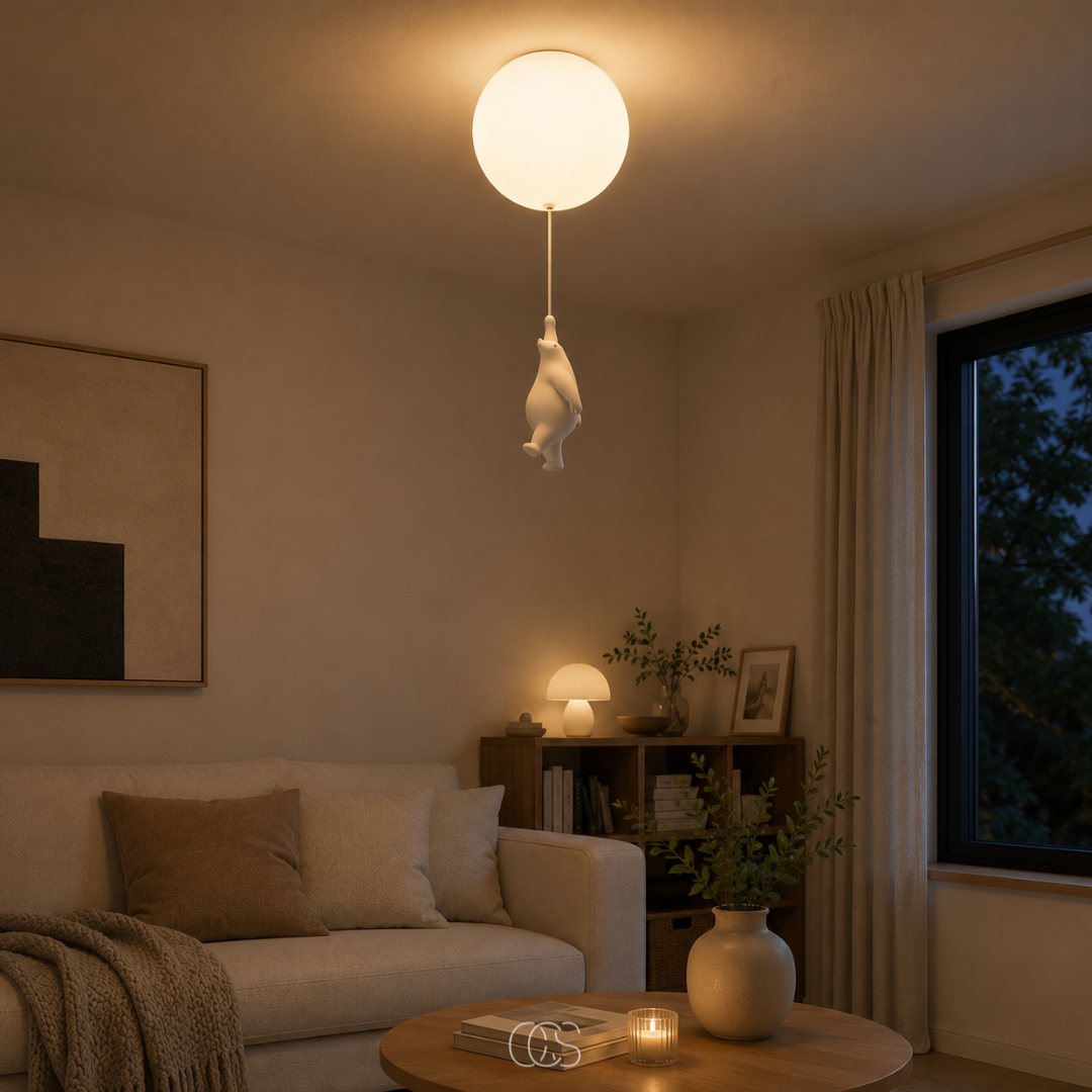 OCS - bambo Beer Ballon Plafondlamp - Speelse LED Kinderkamerlamp
