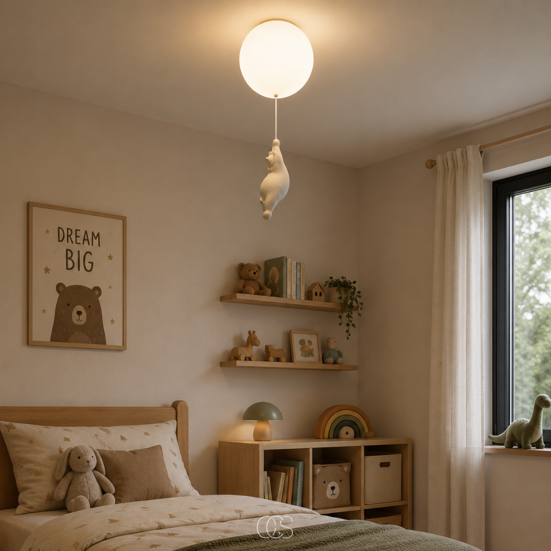 OCS - bambo Beer Ballon Plafondlamp - Speelse LED Kinderkamerlamp