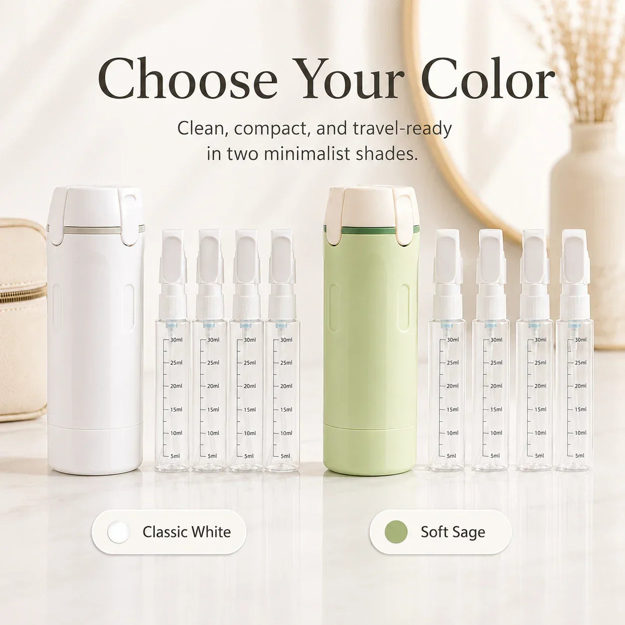 PourPod 4-in-1 Dispensing Travel Bottle