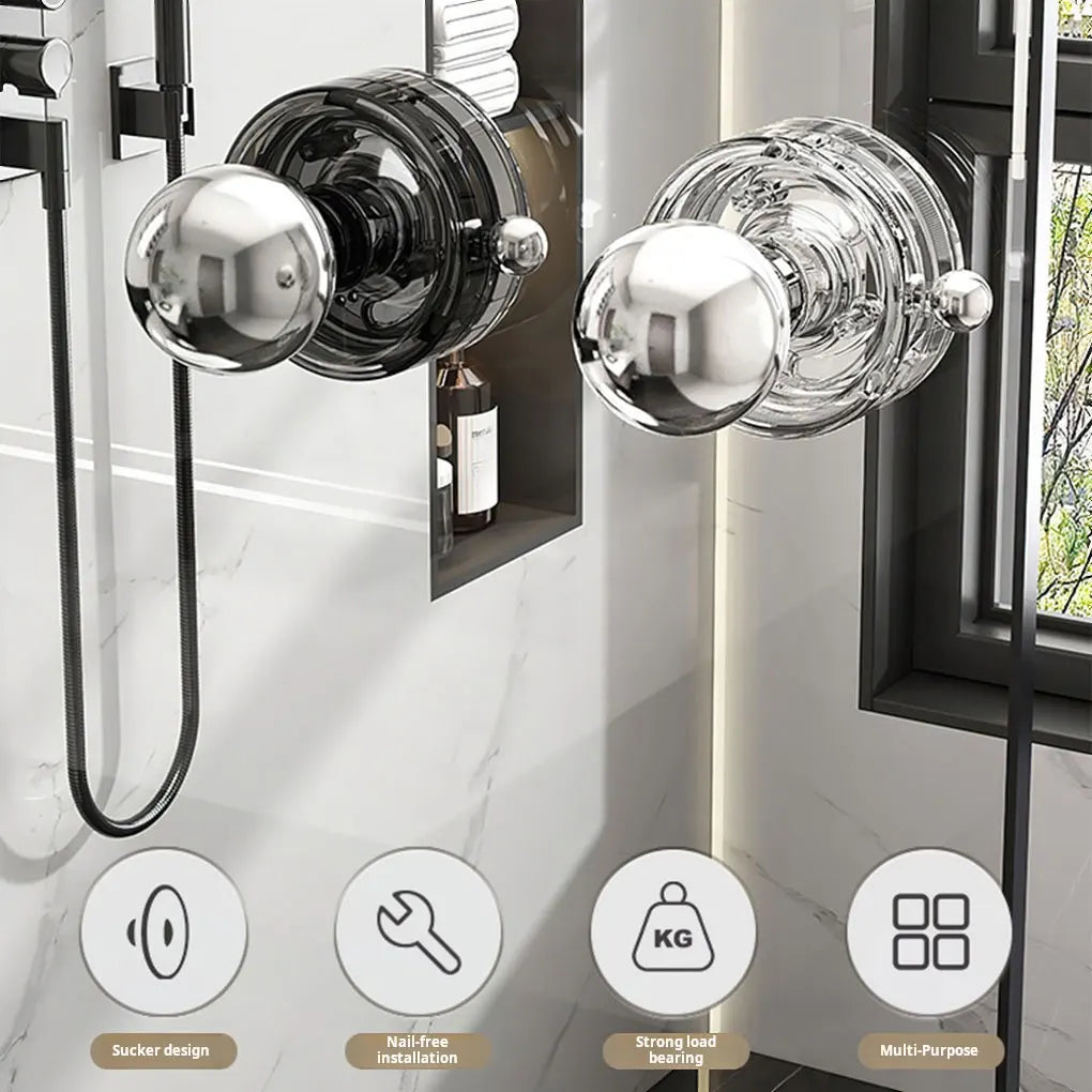 Strong Suction Cup Handrail Bathroom Reusable Handle For Bathroom Handrail Grab Bathroom Door Can Be Transparent