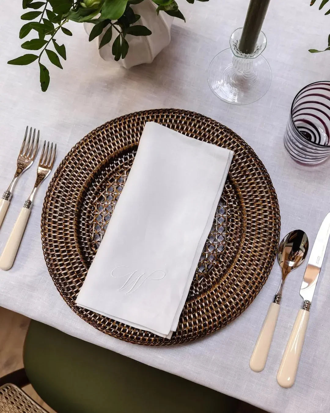 10PCS Personalized Design Housewarming Gift Wedding 100% Linen Napkins,Customized Monogram Linen Cotton Dinner Cloth Embroidered