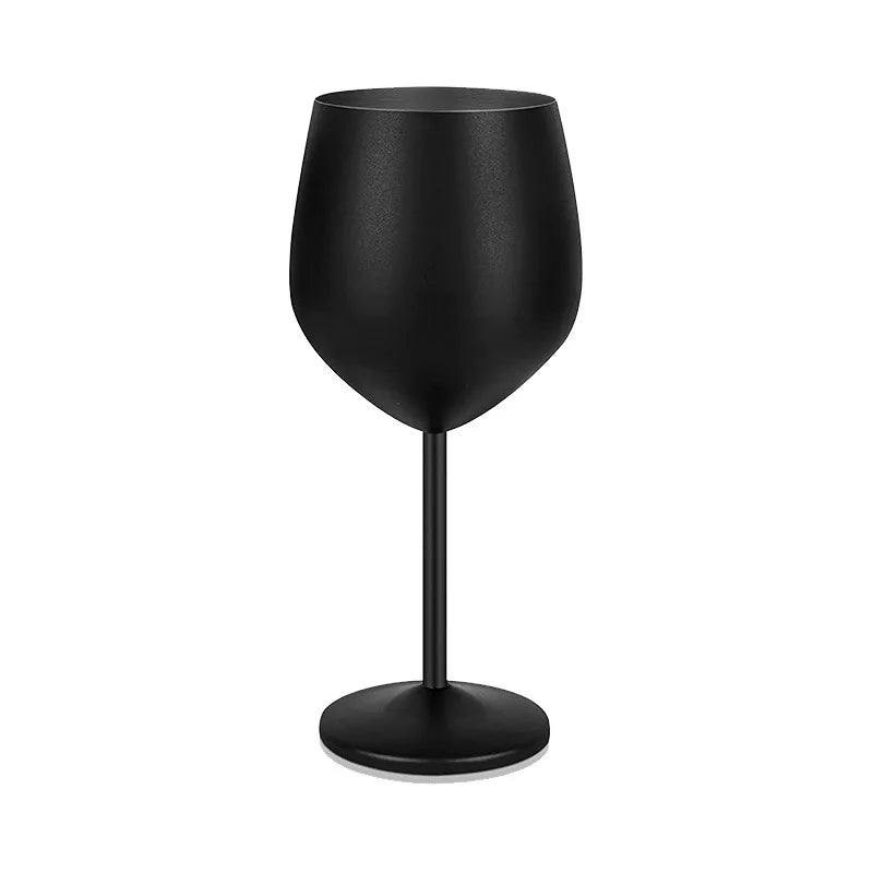 Cocktail Glass Nordic Stainless Steel Durable Tall Champagne Outdoor Metal Red Juice Wine Creative Cup for Bar Party and Home