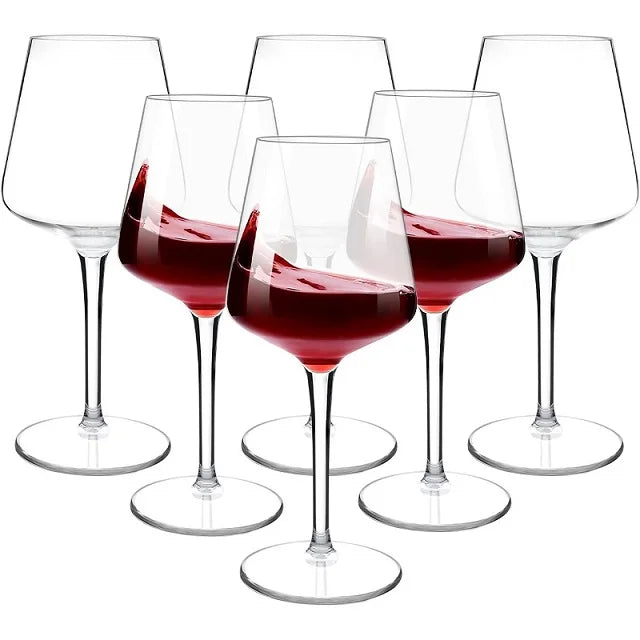 MICHLEY 2/4/6PCS Set Unbreakable Floating Plastic Wine Glass Goblet Transparent Tritan Plastic Wine Juice Drink Cup Pool Party