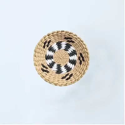 Boho Hand Woven Wall Basket Hanging Home Decorative Rustic Wall Basket Decor Pendants For Kitchen Farmhouse Table Living Room