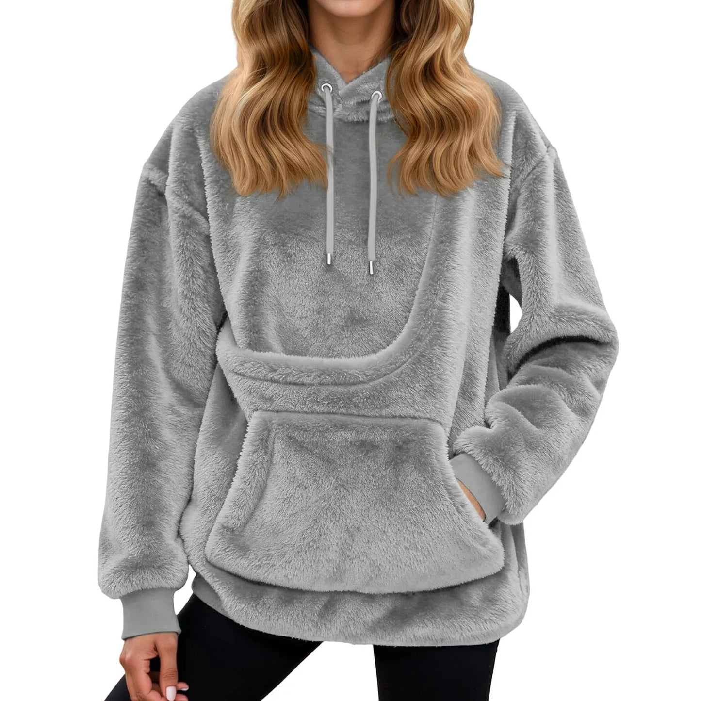 Hot Sale Hoodie Womens Fall And Winter Fleece Pet Pocket Hooded Sweatshirt Funny Pullover Top Cat And Dog Holder Carrier Hoodies
