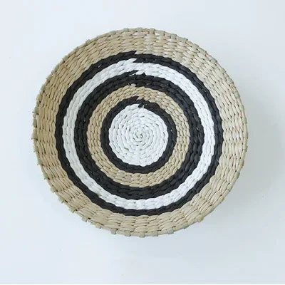 Boho Hand Woven Wall Basket Hanging Home Decorative Rustic Wall Basket Decor Pendants For Kitchen Farmhouse Table Living Room