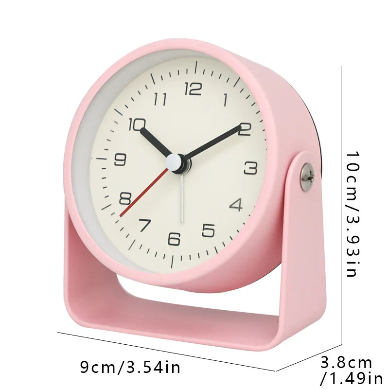 1pc Creative Metal Small Alarm Clock, Student Specific Silent Desktop Clock,Minimalist Quartz Clock，For Room Desk Office Decor