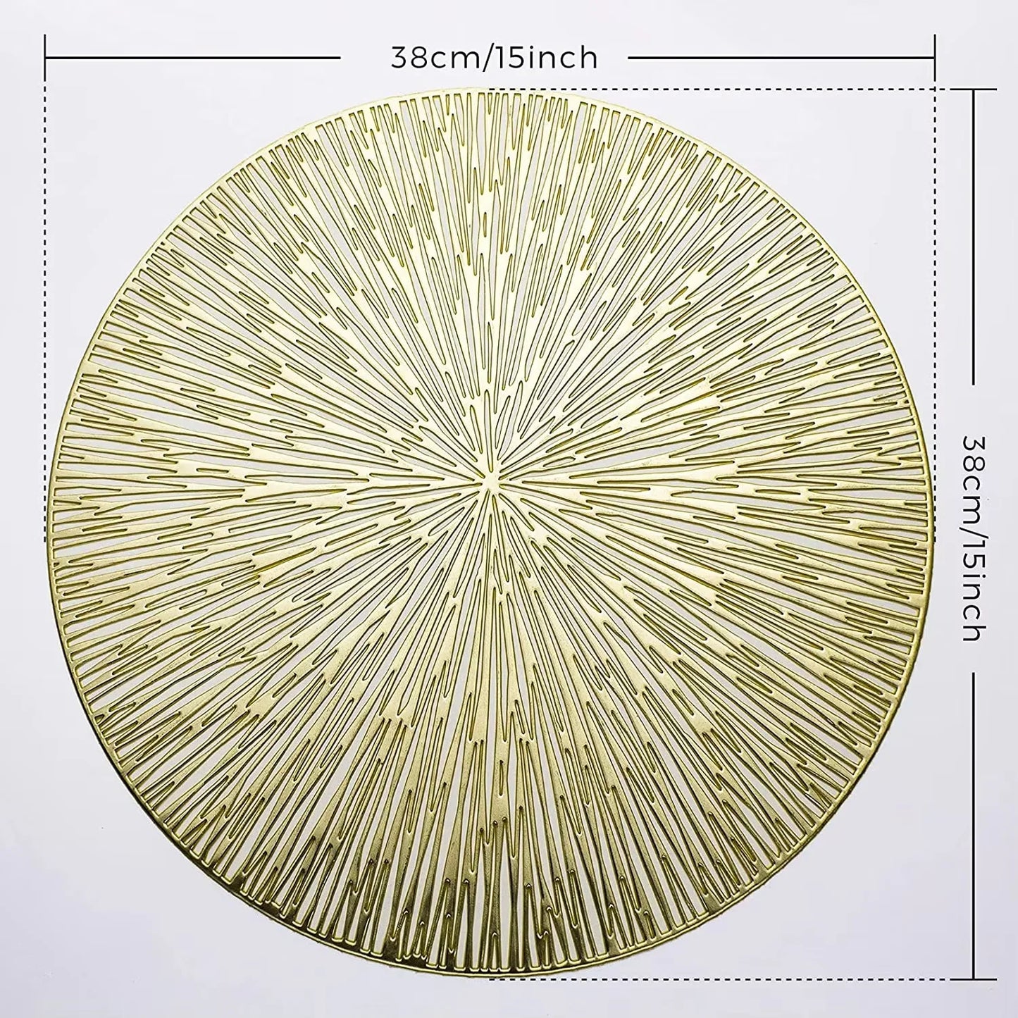 Set of 4 Table Mat Leaf Golden PVC Placemat Hollow Insulation Coaster Pads Table Bowl Home Christmas Modern Style Decor