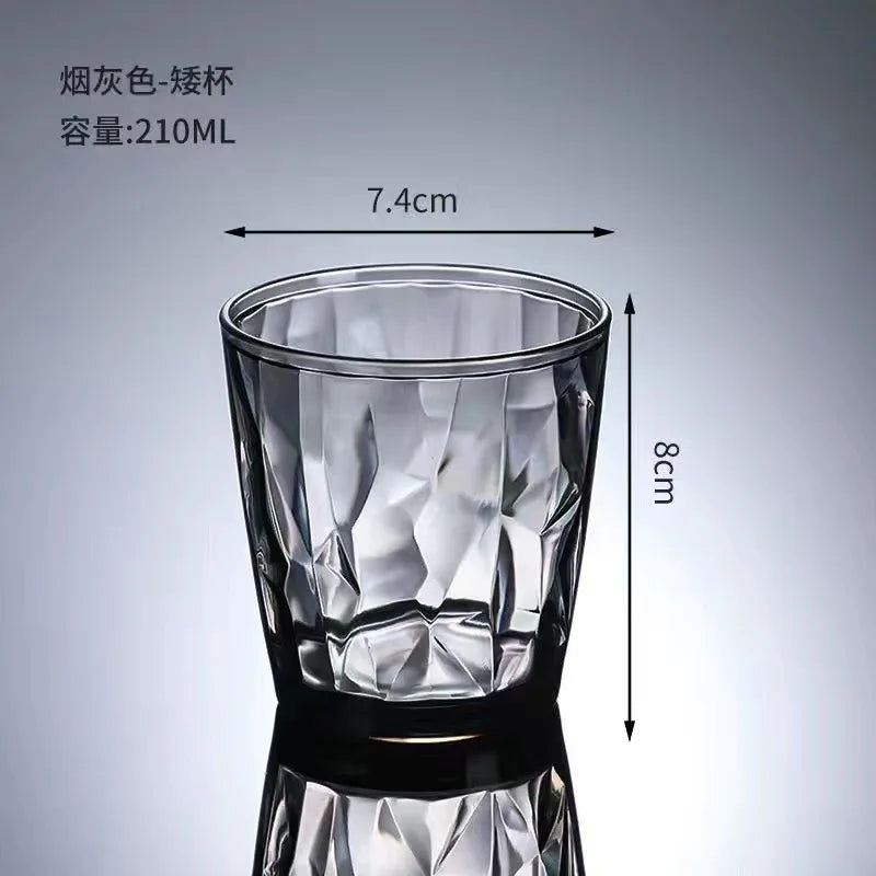 1/2/4/6pcs Acrylic AS Wine Glasses Whiskey Cocktail Juice Drinking Tumblers Plastic Cups Reusable Coffee Tea Water Cup for Party