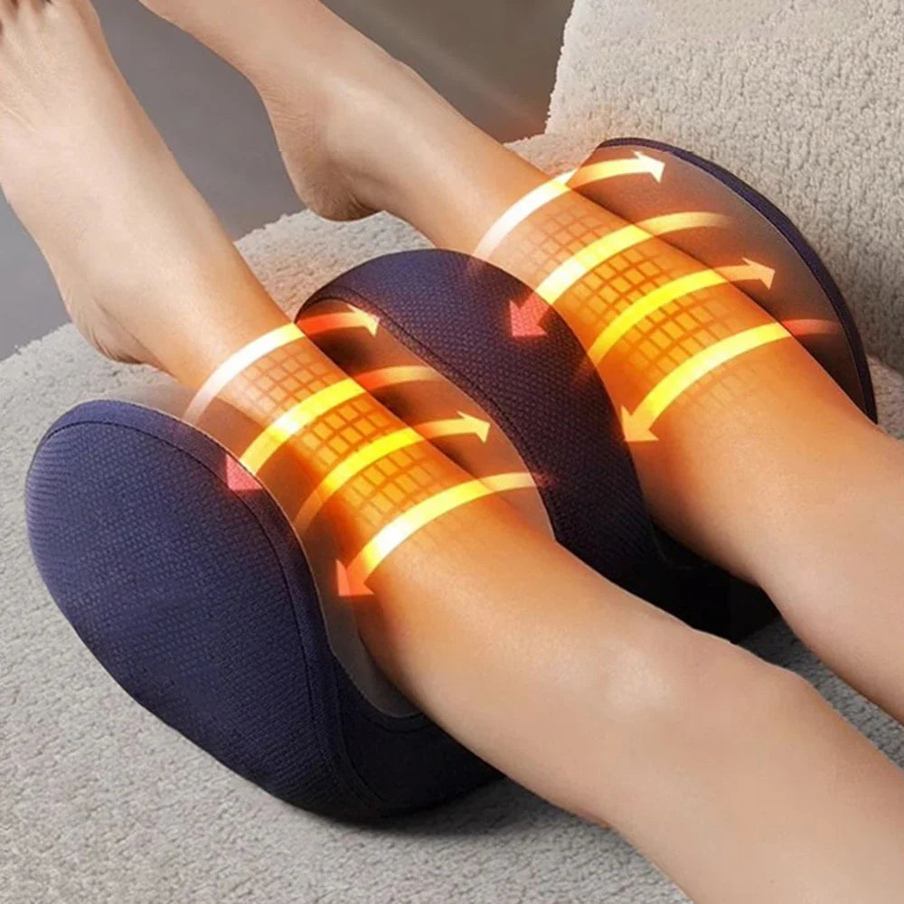 Super Big Electric Foot Leg Massager Deep Tissue Shiatsu Kneading Relax Heated Roller Calf Relieve Stress Care Foot Machine Tool